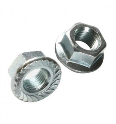 1/4 in -20 Serrated Hex Flange Jam Nut, Each - KB-25CSLN2Z
