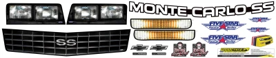 1988 Chevy Monte Carlo Nose Graphic Kit, Laminated Protective Coating. - FS-021-410-ID