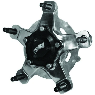 Wheel Hub, Rear, 2-7/8in. Wide 5, 24 Spline Drive Flange, Includes Bearings, Hardware, and Wheel Studs, Aluminum, Polished, Each. - WIN3750