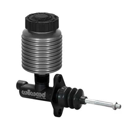 Master Cylinder, 3/4in. Bore, 1.120in. Stroke, Remote Reservoir, Aluminum, Black Paint, Kit. - WIL261-16838-.75