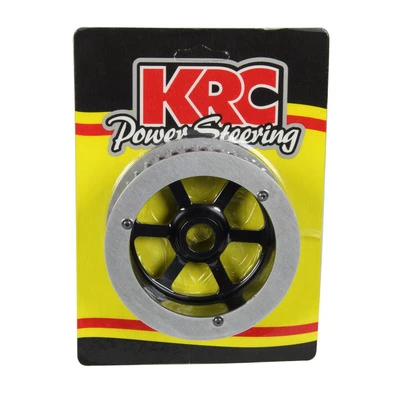 Power Steering Pulley, Elite Series, HTD, 40-Tooth, 30 mm Wide, Press-On, Aluminum, Black Anodized, KRC Pumps, Each - KRC40160640