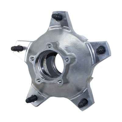Wide 5 Wheel Hub, Rear, 5 Bolt, Includes Races, and Standard Studs, Aluminum, Natural Finish, Each. (Uses WIL270-6732 Drive Flange.) - WIN6606-X5