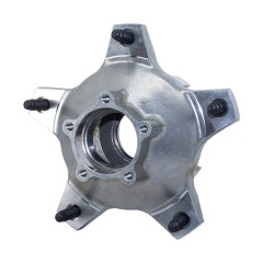 Wide 5 Wheel Hub, Rear, 5 Bolt, Includes Races, and Standard Studs, Aluminum, Natural Finish, Each. (Uses WIL270-6732 Drive Flange.)