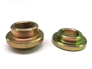Bung, Birdcage, 5/8 in ID, 1.25 in OD, Steel, Fits 7/8 in hole, Zinc, 2 pc, Each