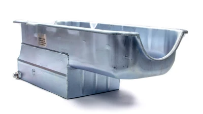7qt. Engine Oil Pan, Rear/ Wet Sump, 2 Piece Rear Main Seal, 7.75in. Deep, Small Block Chevy, Steel, Each. - CHA-CP50LT