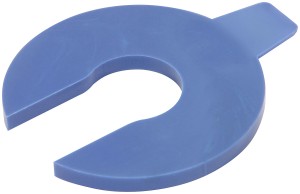 Shock Shim, U-Shaped, 1/8 in Thick, Plastic, Blue, 16 mm Shocks, Set of 5