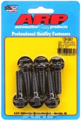 Bellhousing Bolt Kit, 3/8-16in. Thread, 1.37in. Long, Hex Head, Washers Included, Chromoly, Black Oxide, GM V6 / V8, Set of 6.