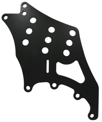 BSB Pullbar Mount, Pair, 1/4 in., Thick Plates, 8 Degree Pinion Angle Indicator, 3 Sets of Mounting Holes 2.5 in. Apart. - BSB3090