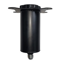 Rear End Fill Tank, 24 oz, 7 in Flange Mount, Aluminum, Black, 8 in tall, 3 in OD, AN 10 outlet, Each