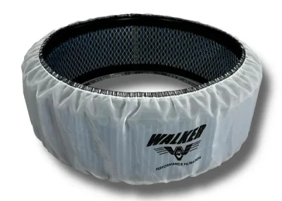 Air Filter Wrap, Pre Filter, Round, 14 in Diameter, for 4 in Tall, Polyester, Walker Logo, White, Each - WAL3000790
