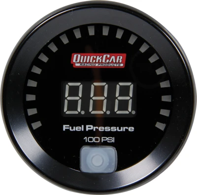 Fuel Pressure Gauge, 0-100 psi, Electric, Digital, 2-1/16 in Diameter, Black Face, Each - QCP-67-005