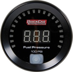 Fuel Pressure Gauge, 0-100 psi, Electric, Digital, 2-1/16 in Diameter, Black Face, Each