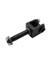 Clevis, Shock Mount, 1/2 in OD shaft, accepts most shock mount, Tool Steel, Black Oxide, Bushing, Each