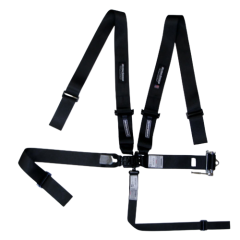 Harness, 5 Point, Ratcheting, SFI 16.1, Pull Down Adjust, Bolt-On / Wrap Around, Individual Harness, Black, Kit
