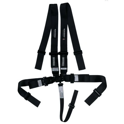 Harness, Sprint Car, 5 Point, 2 in Latch and Link, SFI 16.1, 3 in Pull Down Adjust, Wrap Around, Individual Harness, Black, Kit - USD-HB22031