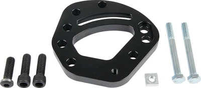 Power Steering Pump Bracket, Driver Side, Head Mount, Aluminum, Black Anodized, Short Water Pump, Small Block Chevy, Kit - PPM325-30030