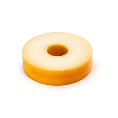 Bump Stop Puck, 2 in OD, 1/2 in ID, 1/2 in Tall, 50 Durometer, Foam, White - RE-BR-5150F-0500-50W