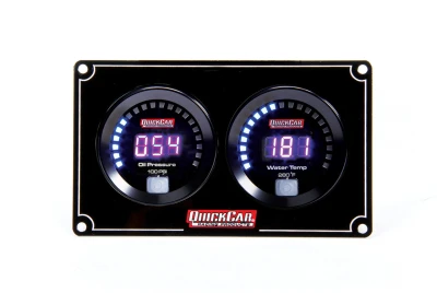 Gauge Panel Assembly, Digital, Oil Pressure / Water Temperature, Black Face, Kit. - QCP-67-2001