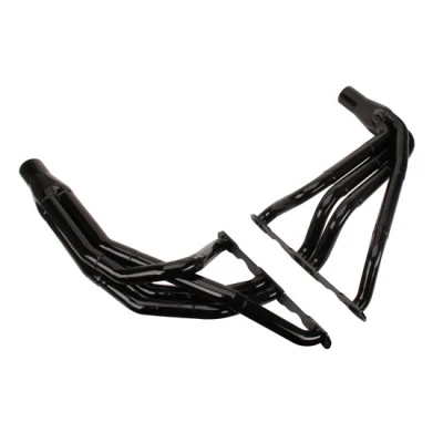 Full Length Headers, IMCA Modified, 1.625in. to 1.75in. to 1.875in. Primary, 3in. Collector, Includes Gaskets and Hardware, Steel, Black Paint, For 604 Crate Engine, Pair. - SCH1101V3CM-3