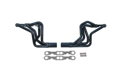 Full Length Headers, Street Stock, 1.75in. Primary, 3.5in. Collector, Includes Gaskets and Hardware, Steel, Black Paint, GM 604 Crate, Fits Malibu, Monte Carlo, Grand Prix, Regal, Cutlass, and 1970-1981 Camaro/ Firebird, Pair. - SCH186CM