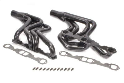 Full Length Headers, Street Stock, 1.75in. Primary, 3 in. Collector, Includes Gaskets and Hardware, Steel, Black Paint, Small Block Chevy, Fits Malibu, Monte Carlo, Grand Prix, Regal, Cutlass, and 1970-1981 Camaro/ Firebird, Pair. - SCH186M-3
