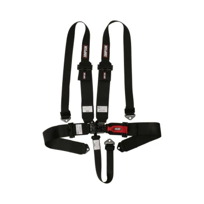 Harness, 5-Point, Latch and Link, SFI 16.1, Pull Down Adjust, Bolt-On / Wrap Around, Individual Harness, Polyester, Black, Kit - SIM29063BKH1X