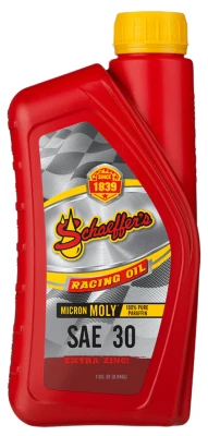 Schaeffer's SAE 30 110 Micron Moly Racing Oil, 1qt, Each. - SHA110-30