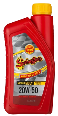 Schaeffer's SAE 20W50 191 Micron Moly Racing Oil, 1qt., Each. - SHA191-2050