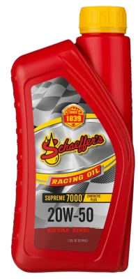 Schaeffer's SAE 20W50 Supreme 7000 Synthetic Plus Racing Oil, 1qt., Each. - SHA705-2050