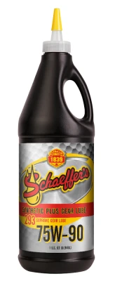 Schaeffer's 75W90 Supreme Gear Oil, Para-Synthetic, w/Soluble Moly, EP, W/O Tackifier, 1qt., Each. - SHA7590
