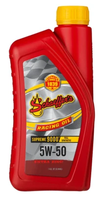 Schaeffer's SAE 5W50 Supreme 9000 Full Synthetic Racing Oil, 1qt., Each. - SHA9001-550
