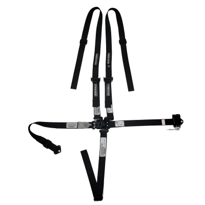 Harness, Sprint Car, 5 Point, 2 in Latch, Ractcheting, SFI 16.1, 2 in Pull Down Adjust, Wrap Around, Individual Harness, Black, Kit - USD-HB23051