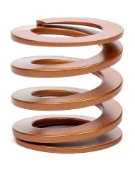 Bump Stop Spring, 2.125 in Free Length, 2.000 in OD, 800 lb/in Spring Rate, Steel, Copper Powder Coat, Each.