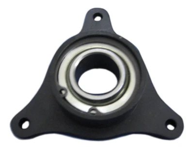 Flange Bearing, Steering Shaft, Floor / Firewall Mount, 3/4 in Spherical Bearing, Aluminum, Black Anodized, Each - WM102