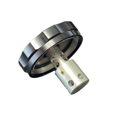 Willy's Fuel Cell Filler Cap, Screw-On, Raised Cell Mount, 3-1/4in. OD, Vented, Roll Over Valve, Aluminum, Natural, Each. - WLY4003-CVF