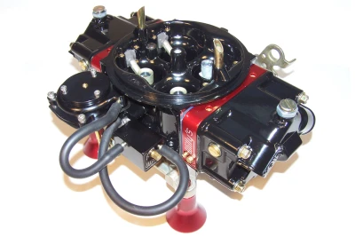 Willy's Gas Carburetor, Slick Track, 4-Barrel, 750 CFM, Square Bore, No Choke, Vacuum Secondary, Dual Inlet, Black Powder Coat, Each. - WLY64012
