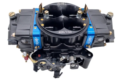 Willy's Alky Carburetor, Equalizer, Model 4150, 4-Barrel, 750 CFM, Square Bore, No Choke, Mechanical Secondary, Dual Inlet, Aluminum, Black Powder Coat, Alcohol, 604 Crate Engine, Each. - WLY66041EQ