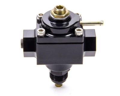 Willy's Alcohol Fuel Pressure Regulator, 3 to 10 psi, In-Line, 8 AN Female O-Ring Inlet, 8 AN Female O-Ring Outlet, Aluminum, Black Anodized,  Each. - WLY691