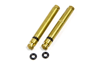 Willy's Gas Metering Block Valves, G5, 0.080-0.088in.(80-88 Holley Jets), Brass, Primary, Includes O-Rings, Pair. - WLY80