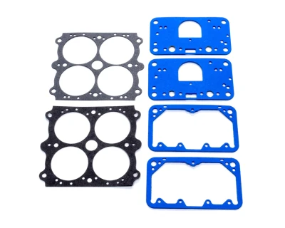Willy's Carburetor Gaskets, 0.031in. Thick, Composite, Includes Gaskets for The Base, Float Bowl, and Metering Block, Fits Willys Carb 4-Barrel Carburetor, Kit. - WLYKIT-GASKET4