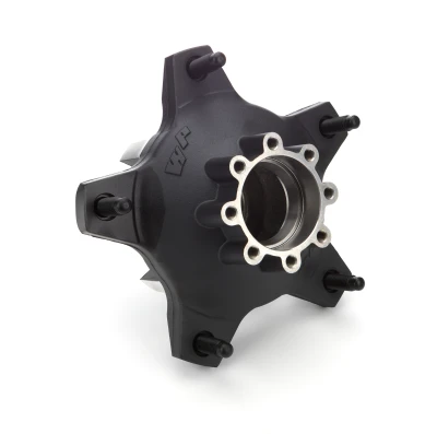 Wheel Hub, 1 Ton, Rear, Wide 5, Standard Studs, 8 Bolt Flange, Aluminum, Black Thermal Coated, Each. - WIN6690-8208-H-9141