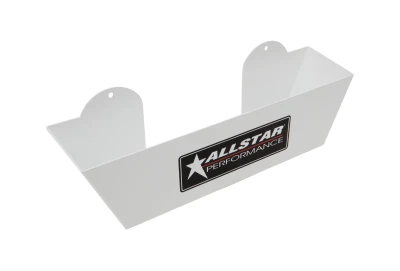 Wheel Cover Holder, Wall Mount, 3-1/2 in Deep, 15 in Wheel Covers, Aluminum, White Powder Coat, Each - PPM122-05