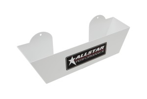 Wheel Cover Holder, Wall Mount, 3-1/2 in Deep, 15 in Wheel Covers, Aluminum, White Powder Coat, Each
