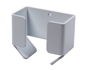 Tire Pressure Gauge Holder, Wall Mount, Aluminum, White Powder Coat, 3.5 in Max OD Tire Gauges, Each