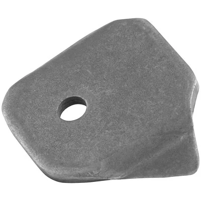 Tab, Body Brace, Radius, Gusseted, 1/4 in Mounting Hole, 0.125 in Thick, Steel, Each - PPM-614