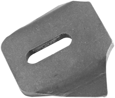 Tab, Body Brace, Radius, Gusseted, 1/4 in Bore, 3/4 in Slot, 0.125 in Thick, Steel, Each - PPM-615