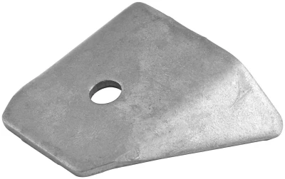 Tab, Body Brace, Flat, Gusseted, 1/4 in Mounting Hole, 0.085 in Thick, Steel, Each - PPM-627