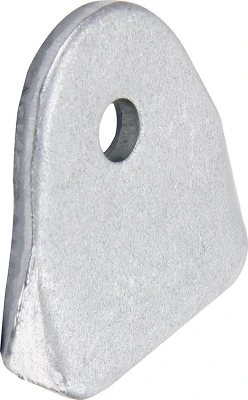 Tab, Body Brace, Radius, Gusseted, 1/4 in Mounting Slot, 1/8 in Thick, Steel, Natural, Each - PPM-687