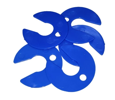 Shock Shims, 1/16 in Thick, 16mm / 5/8 in, Blue,  Plastic, 5 pk. - PPM64458-05