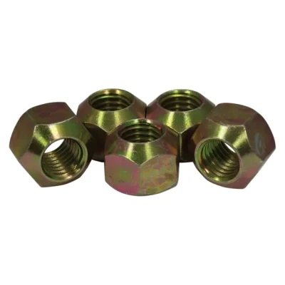 Lug Nut, 5/8-11 in Thread, 1 in Hex Head, Single 45 Degree Seat, Open End, Steel, Zinc Oxide, Each - PPM1200SS